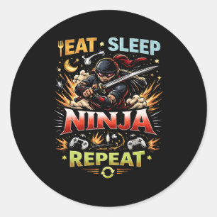 Adesivo Redondo Ciclo de Vida Ninja