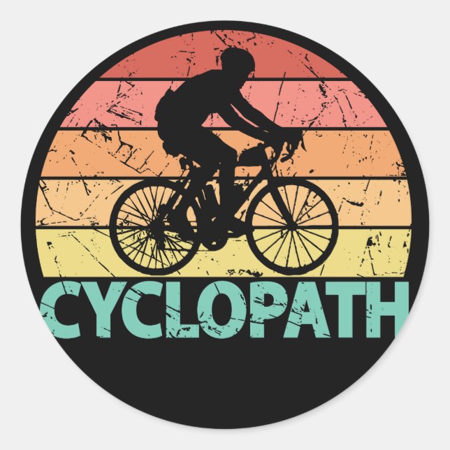 Adesivo Redondo Ciclopath Funny Cycling (Frente)
