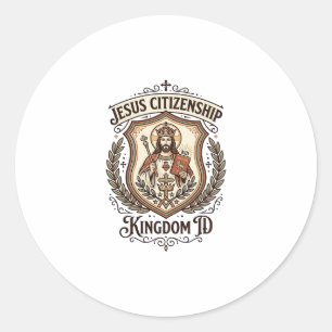 Adesivo Redondo Cidadania Reino ID Cidadania Parentesco Jesus