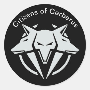 Adesivo Redondo Cidadãos de Cerberus Sticker