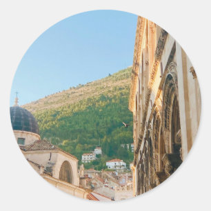 Adesivo Redondo Cidade antiga de Dubrovnik