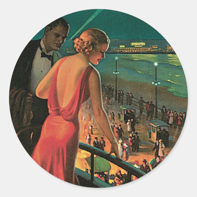 Adesivo Redondo Cidade Atlântica - Todo o ano (Frente)