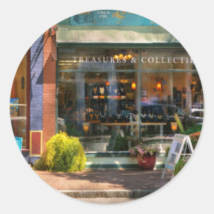 Adesivo Redondo Cidade - Corning NY - Isso e aquilo