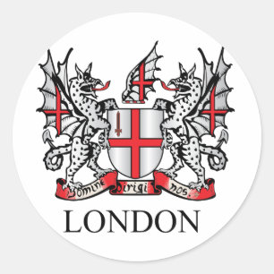 Adesivo Redondo Cidade da brasão de Londres