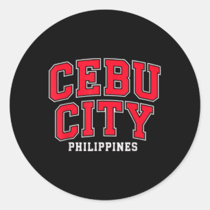 Adesivo Redondo Cidade de Cebu Ph Pinoy Filipinas Mulheres Filipin