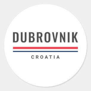 Adesivo Redondo Cidade de Dubrovnik Croácia
