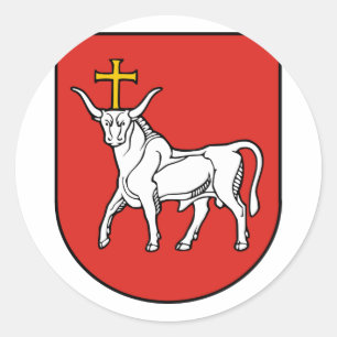 Adesivo Redondo Cidade de Kaunas, Lithuania