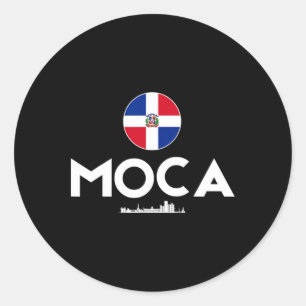 Adesivo Redondo Cidade de Moca República Dominicana Mulheres Homen