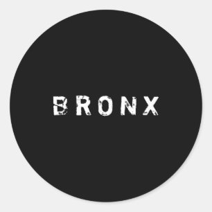Adesivo Redondo Cidade de Nova York Nyc Bronx Retro Clic Preto Val