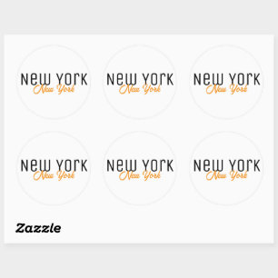Adesivo Redondo Cidade de Nova York, Souvenir de Nova York