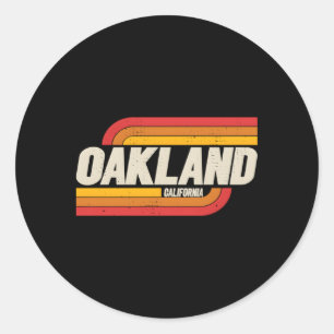 Adesivo Redondo Cidade de Oakland California Ca