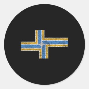 Adesivo Redondo Cidade De Portland, Estado De Bandeira Do Orgulho 