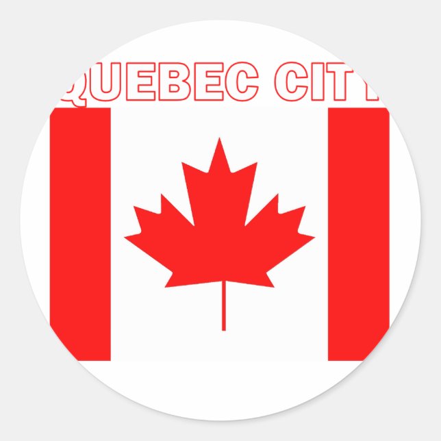 Adesivo Redondo Cidade de Quebec (Frente)