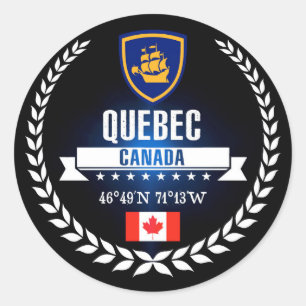 Adesivo Redondo Cidade de Quebec