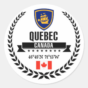 Adesivo Redondo Cidade de Quebec