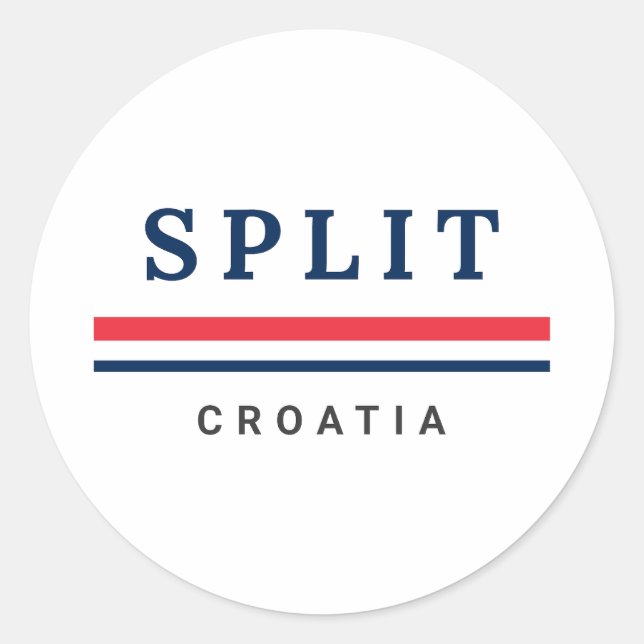 Adesivo Redondo Cidade de Split Croácia (Frente)