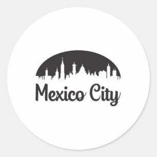 Adesivo Redondo Cidade do México - Cidade do México - Skyline Trip