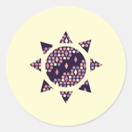 Adesivo Redondo Cidade Escura, Luz do Mel e Sol Diamante