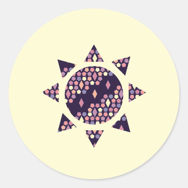 Adesivo Redondo Cidade Escura, Luz do Mel e Sol Diamante (Frente)