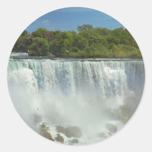 Adesivo Redondo Cidade - Niagara NY - As quedas americanas em Niag