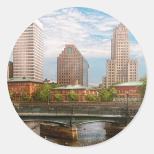 Adesivo Redondo Cidade - RI - Providence - A cidade de Providence