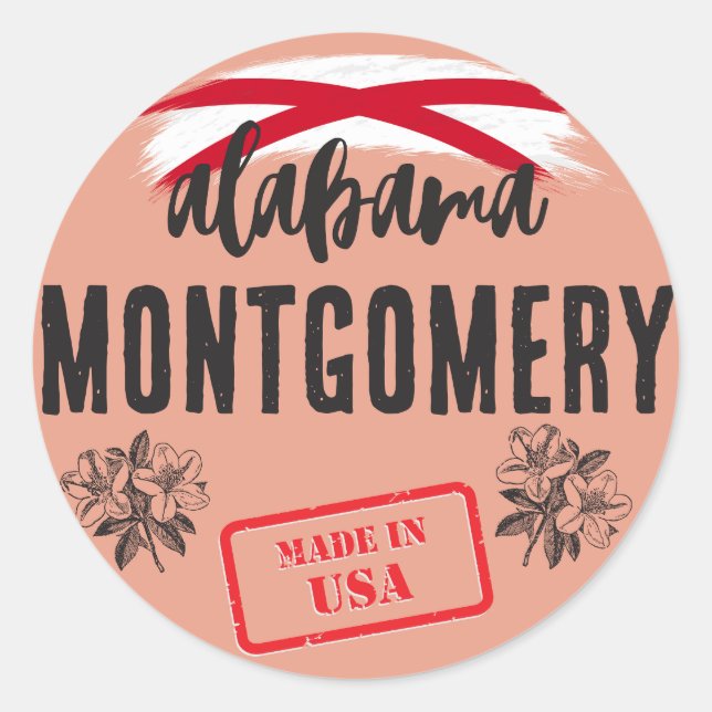 Adesivo Redondo Cidades do Alabama