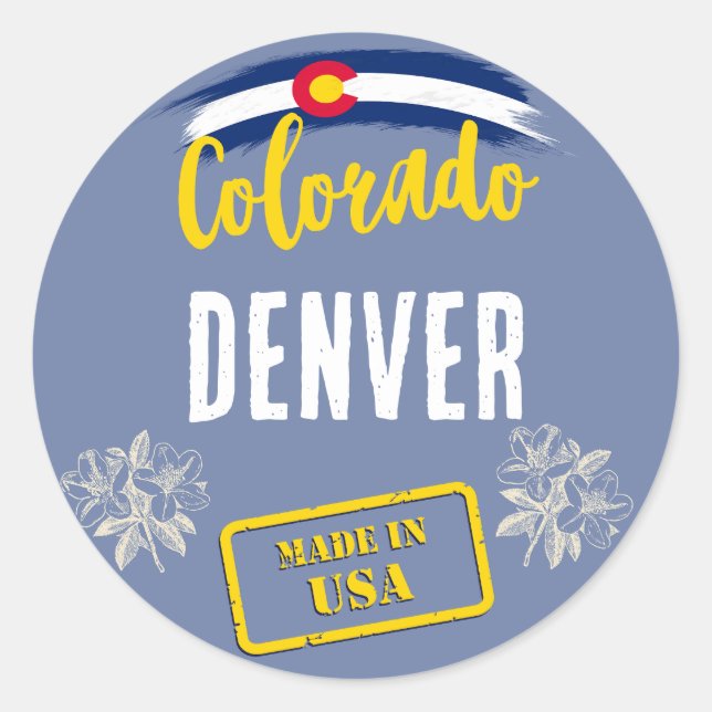 Adesivo Redondo Cidades do Colorado (Frente)