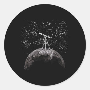 Adesivo Redondo Ciência da Lua - Professor de Astronomia, Astrofís