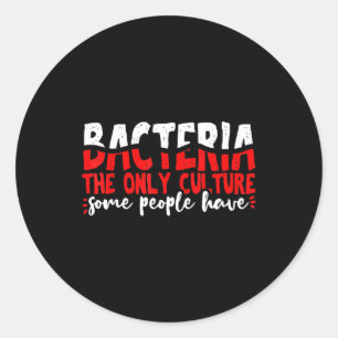 Adesivo Redondo ciência da microbiologia bacteriana