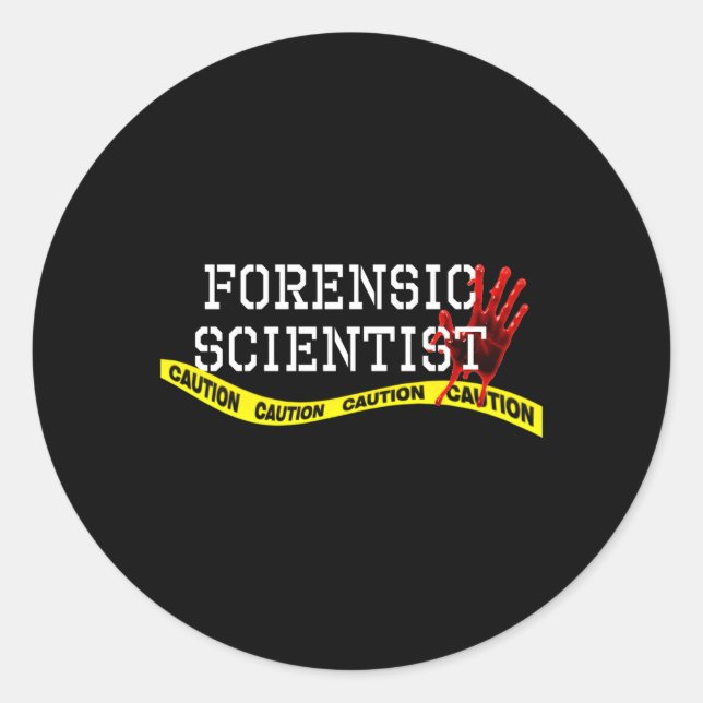 Adesivo Redondo Ciência forense cientista forense (Frente)