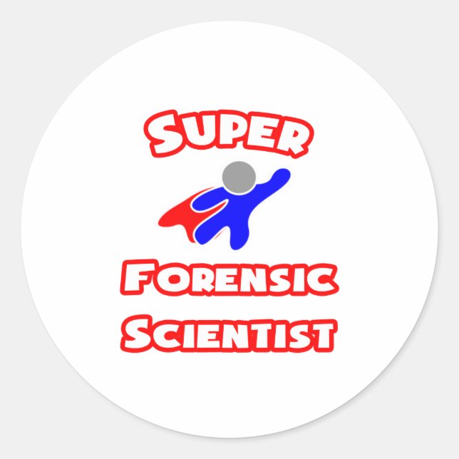 Adesivo Redondo Cientista Super Forense (Frente)