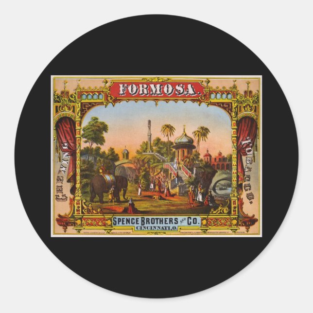 Adesivo Redondo Cigarro para mascar (Frente)