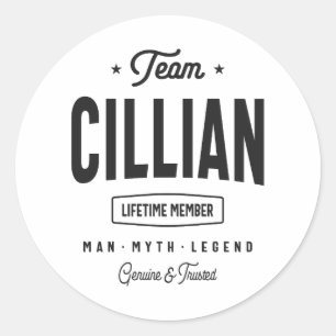 Adesivo Redondo Cillian Lifetime Member Personalizado Name Cillian