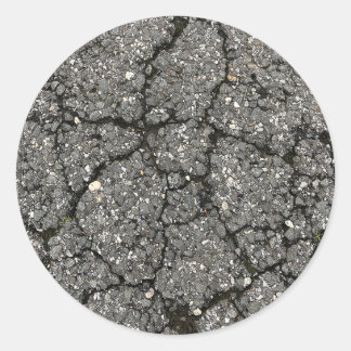 Adesivo Redondo Cimento de Pavimento na Rua Asfalto Preta