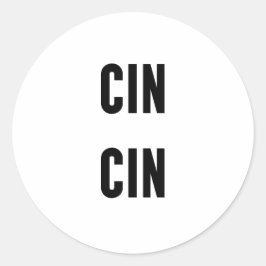 Adesivo Redondo Cin Cin Typography