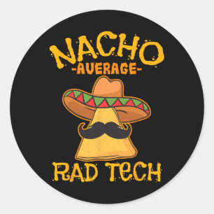 Adesivo Redondo Cin Média Rad Tech Radiologista Nacho