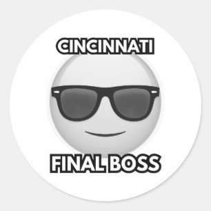 Adesivo Redondo Cincinnati Chefe Final Emoji Legal