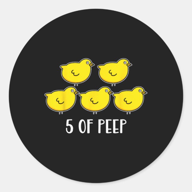 Adesivo Redondo Cinco Da Terapêutica Respiratória Divertida De Pee (Frente)