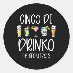 Adesivo Redondo Cinco De Drinko Mayo Mulheres Dão Uma Dica No Seu
