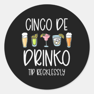 Adesivo Redondo Cinco De Drinko Mayo Mulheres Dão Uma Dica No Seu