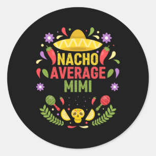 Adesivo Redondo Cinco De Maio Engraçado Nacho Médio Mimi