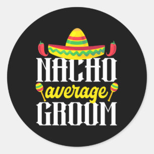 Adesivo Redondo Cinco De Maio Noivo Mexicano Nacho Médio