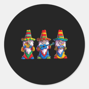 Adesivo Redondo Cinco de Mayo Camisa Gnomos Mulheres Mexicanas Tac