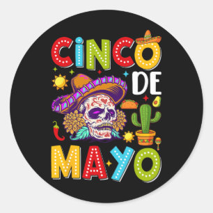 Adesivo Redondo Cinco De Mayo Camisa Partido Mexicano Figurume 5 D