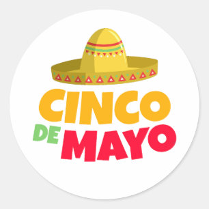 Adesivo Redondo cinco de mayo celebrações