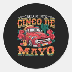 Adesivo Redondo Cinco De Mayo Cruise México Fiesta Cinco D Mexican