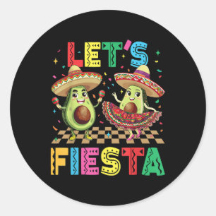 Adesivo Redondo Cinco De Mayo Deixa Fiesta Engraçada Mexicana Avoc