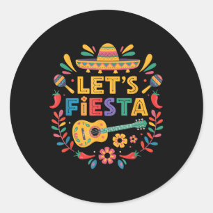 Adesivo Redondo Cinco De Mayo Deixa Fiesta México Engraçado Par Me