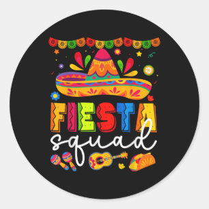 Adesivo Redondo Cinco de Mayo Fiesta Squad Family Matching Group A