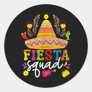 Adesivo Redondo Cinco de Mayo Fiesta Squad Family Matching Group A